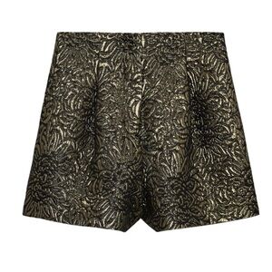 Zara dressy high waisted shorts. From zip, inner button, metal hook closure.